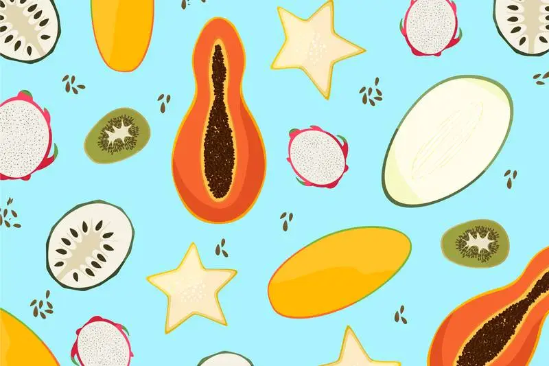 Tropical Fruits Background