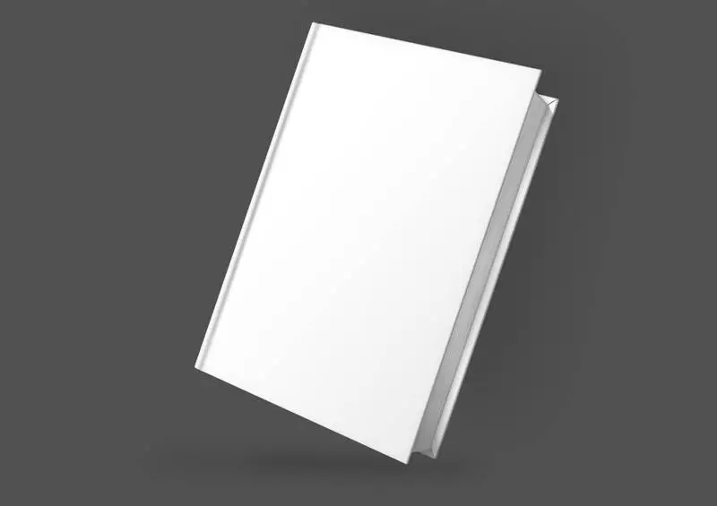 White Book Cover on Dark Background
