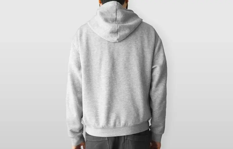 Man Wearing a Hoodie (Back View)