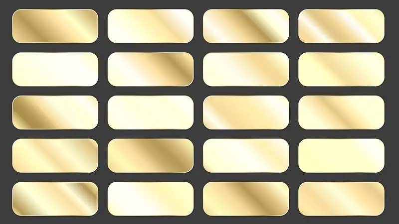 Set of Golden Gradient Panels