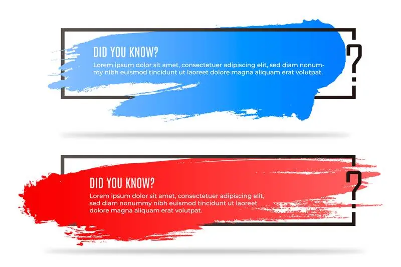 Pack of Question Banners with Colorful Gradient