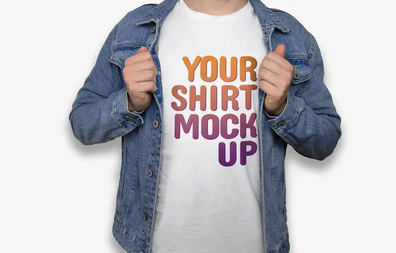 White T-Shirt Model Mockup