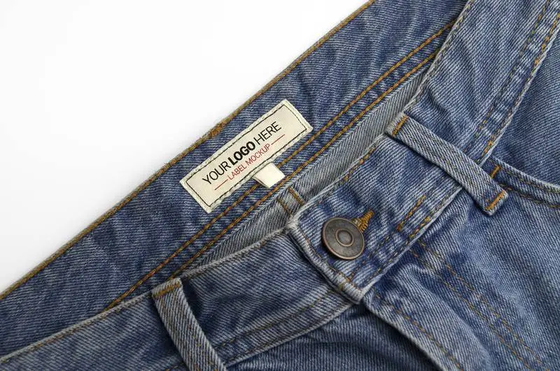 Denim Pants Label Mockup