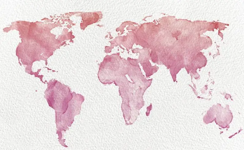 Watercolor World Map