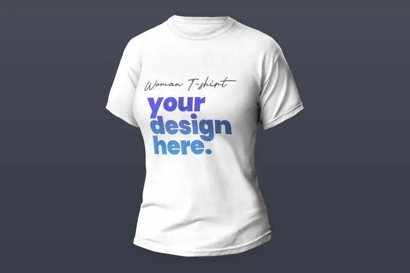 White Woman’s T-Shirt Mockup