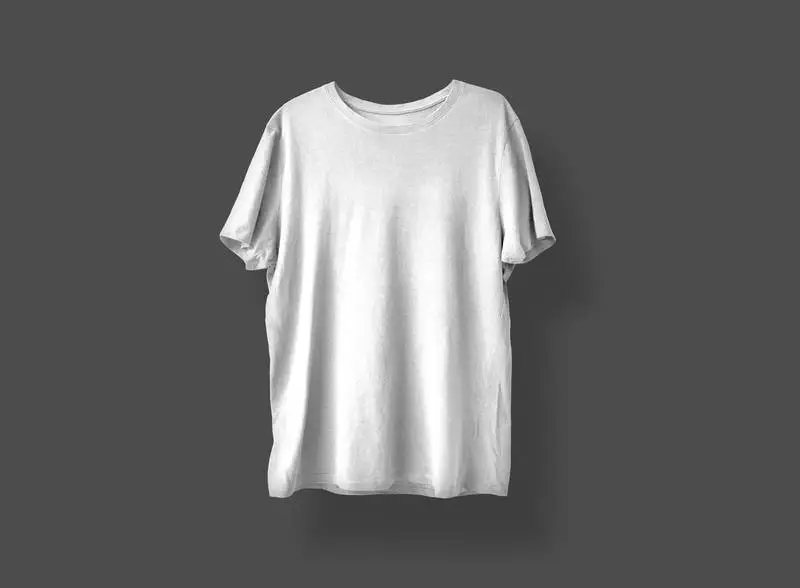 Light Grey T-Shirt Front Mockup