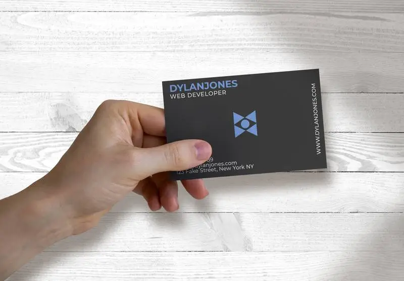 Hand Holding a Business Card Mockup