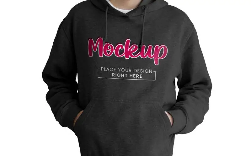 Black Hoodie Mockup