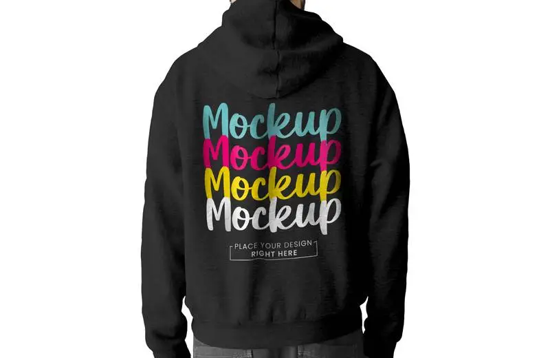 Back View Hoodie Mockup