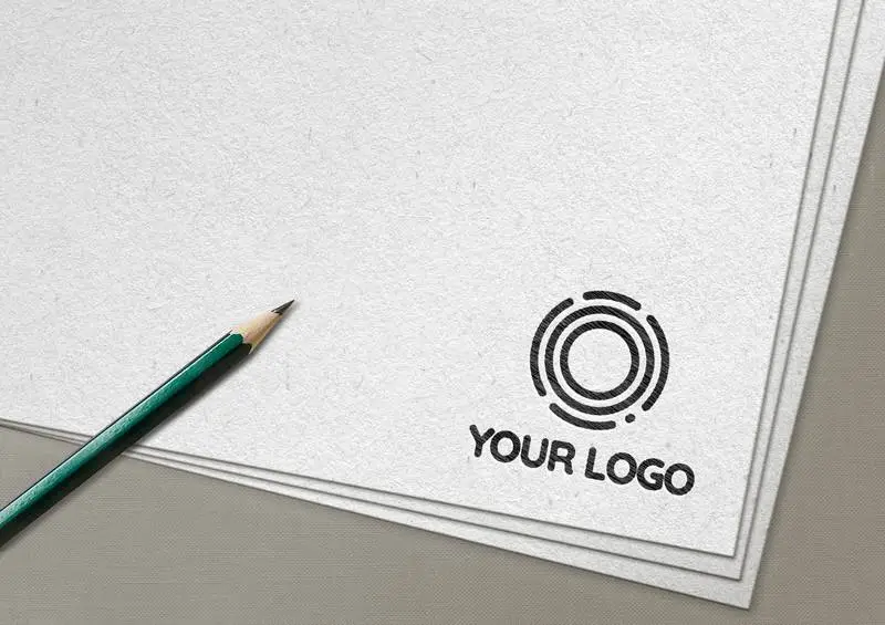 Graphite Drawn Logo Mockup