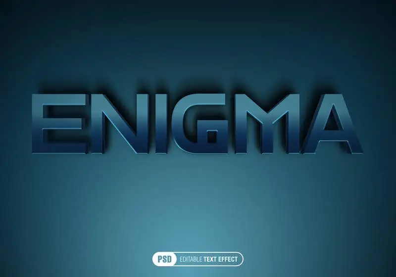 Blue Text Effect with Shadows