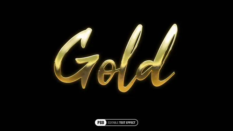 Shining Gold Text Effect