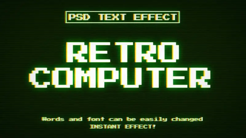 Retro Computer Text Effect