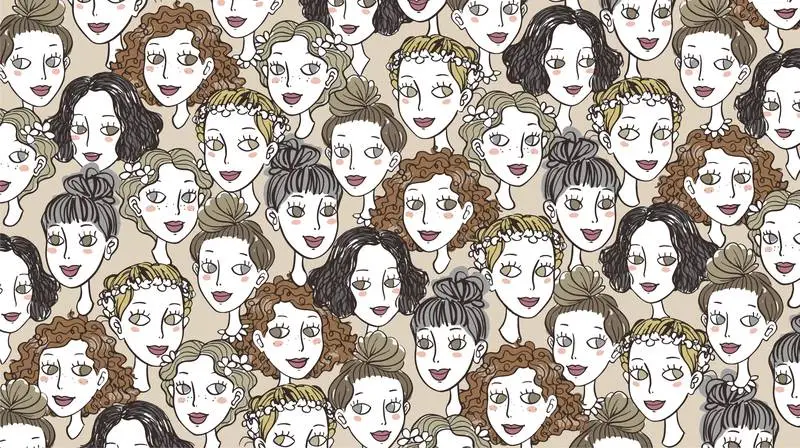 Girls’ Faces Doodles