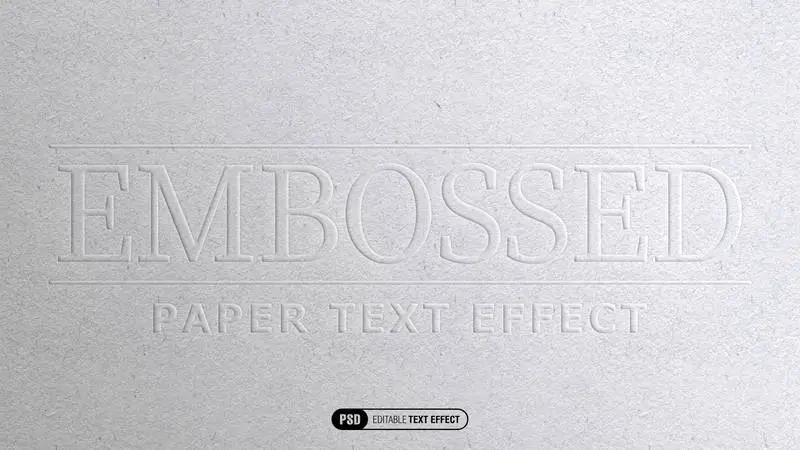 Embossed Paper Text Effect
