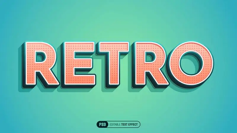 Retro 3D Text Effect