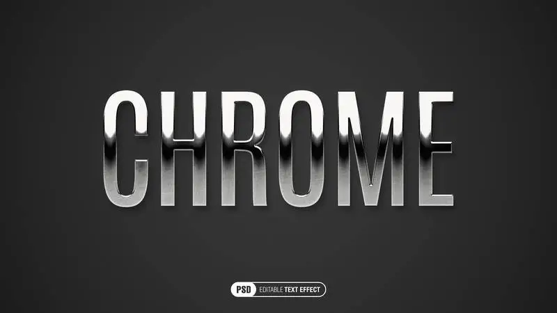 Chrome Text Effect