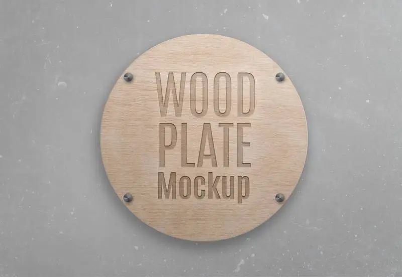 Wooden Plate for Business with Shadows