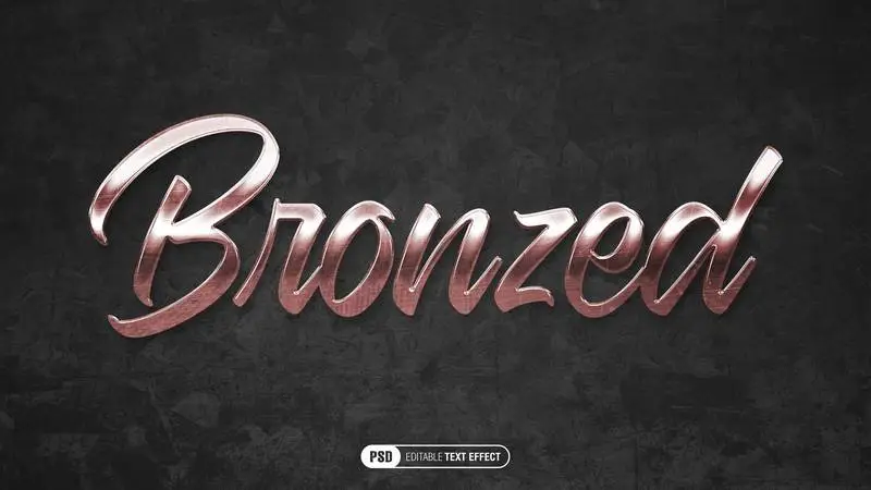 Bronzed Text Effect