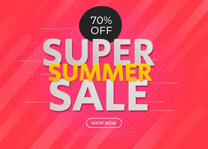 Abstract Background for Summer Sale with Gradient