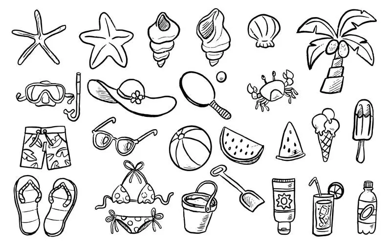 Hand-Drawn Summer Doodles