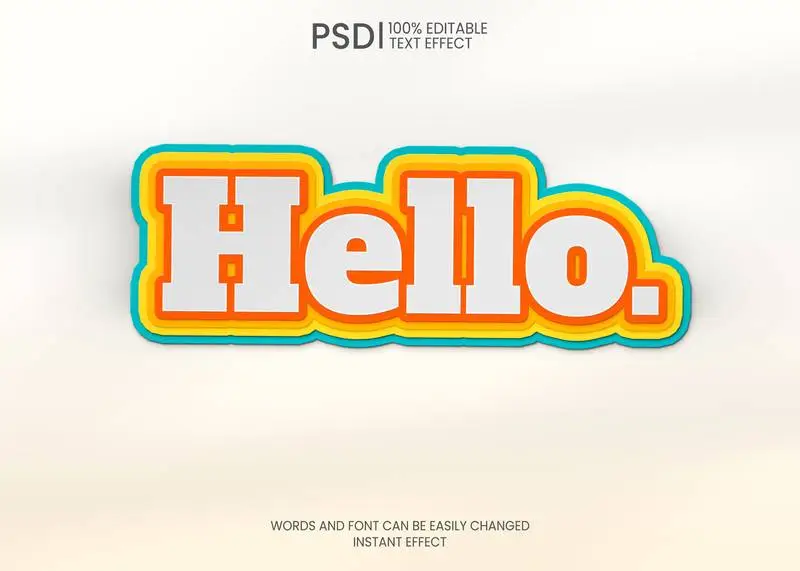 Editable Color Layers Text Effects
