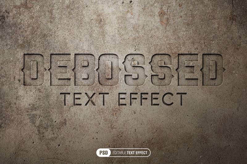Editable Debossed Text Effect