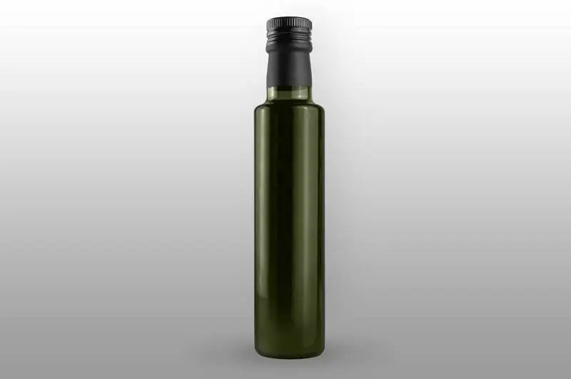 Green Olive Oil Isolated