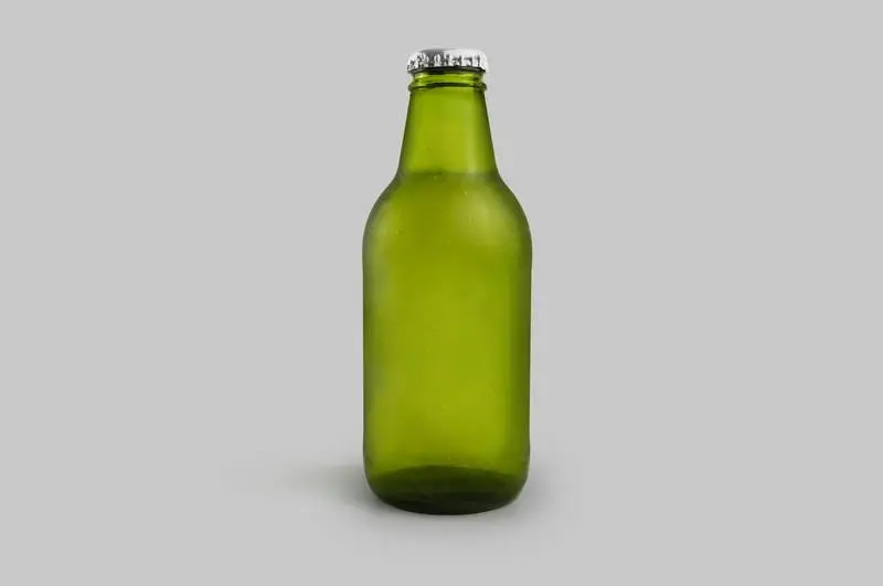 Cold Green Beer Bottle Isolated
