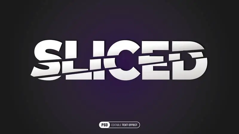 Sliced text effect