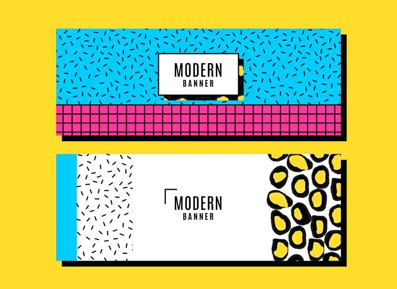 Colorful Modern Collection of Banners