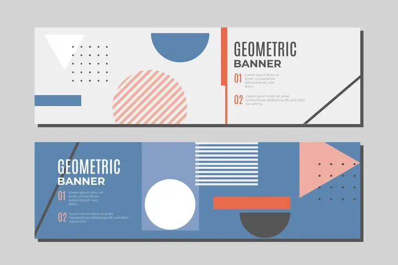 Collection of Geometric Banners