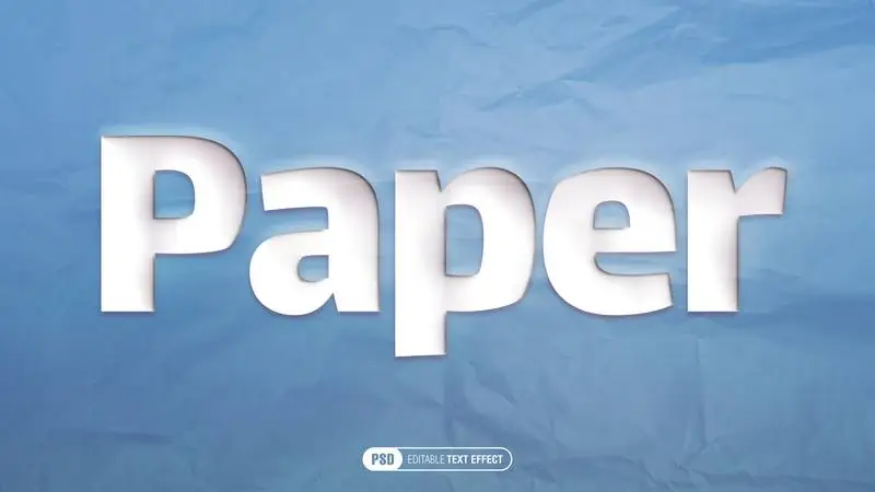 Cutout Paper Text Effect