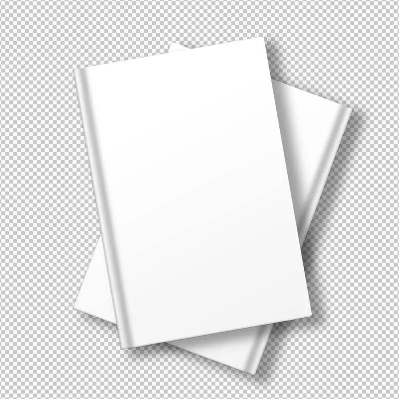 Isolated Pack of White Books
