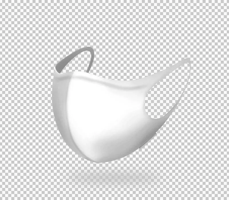 Isolated 3D White Mask