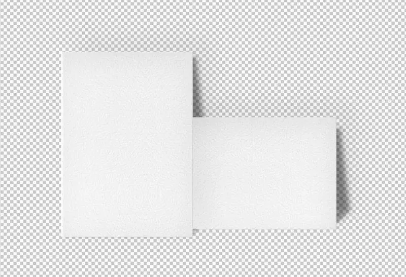Two Posters with Shadows Isolated