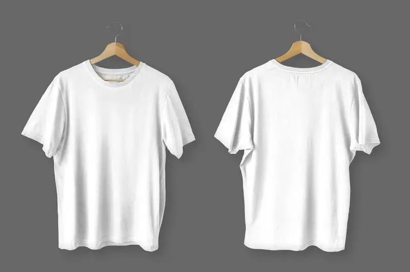 White T-Shirts Front and Back View