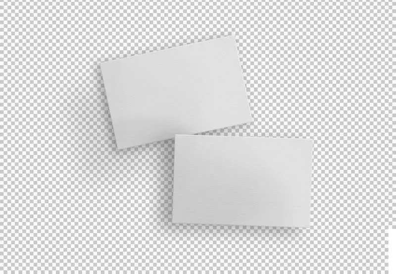 Isolated White Business Cards