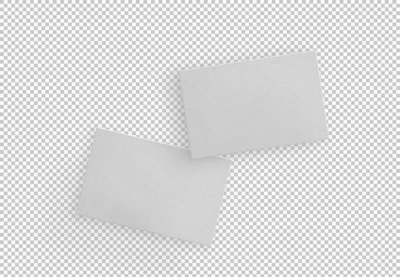 White Business Cards Isolated