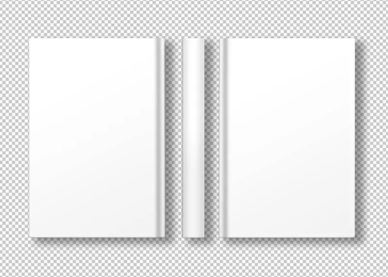Isolated Three-Views White Book Hardcover