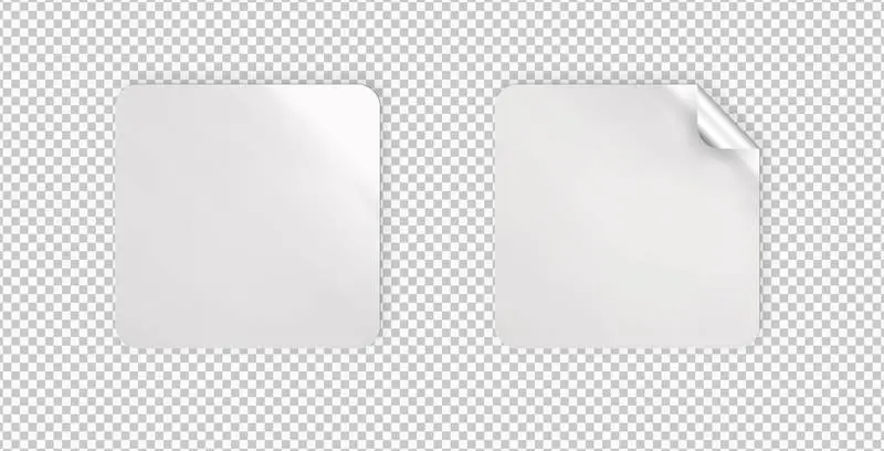 Pack of Isolated Rectangle Stickers