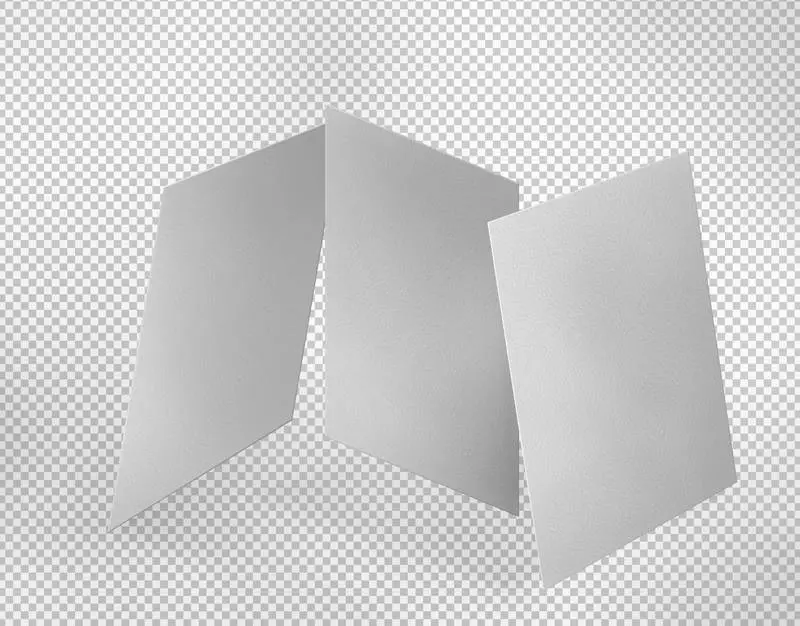 Isolated Three White Brochures