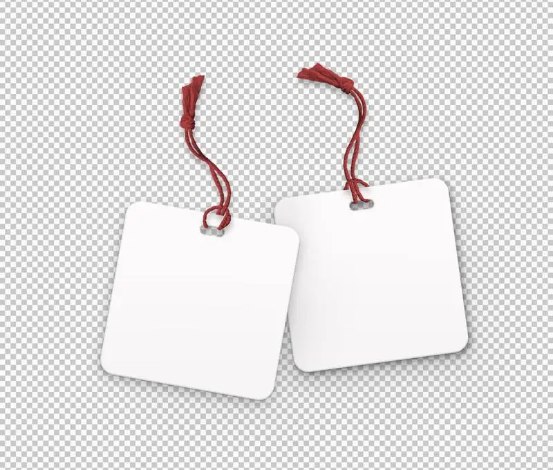 Isolated Pack of Red Strip Labels