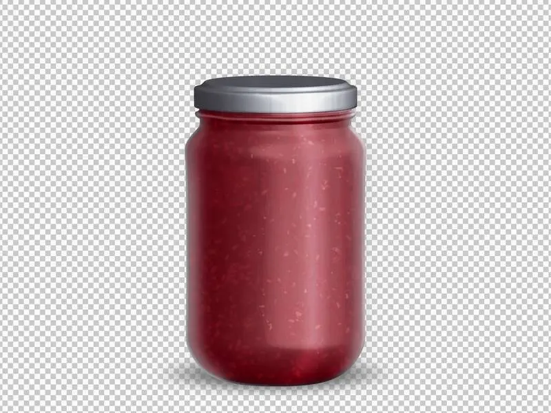 Isolated Glass Jar Filled
