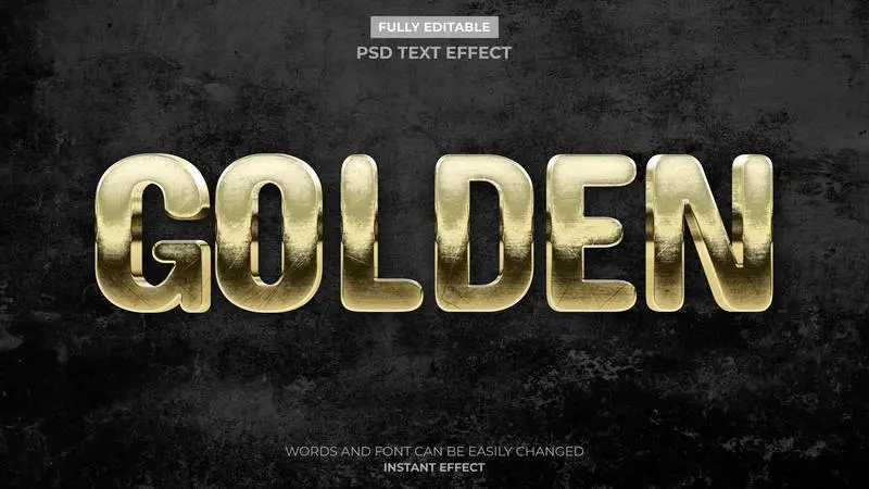 Antique Gold Text Effect