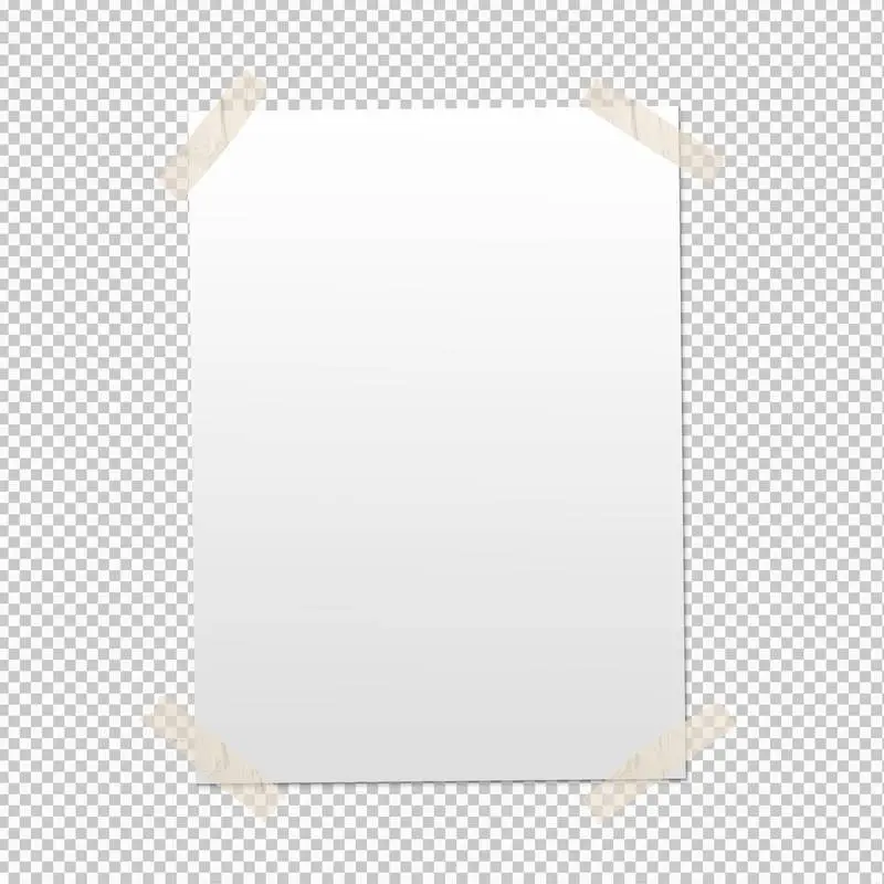 Isolated Poster with Tape