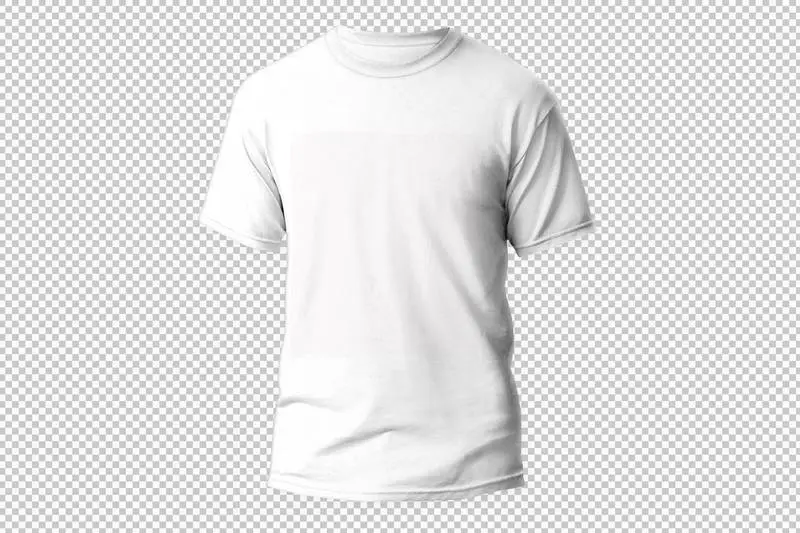 Isolated Black T-Shirt Front