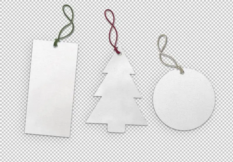 Collection of White Labels for Christmas
