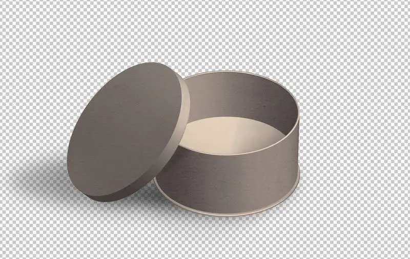 Isolated Paper Round Box