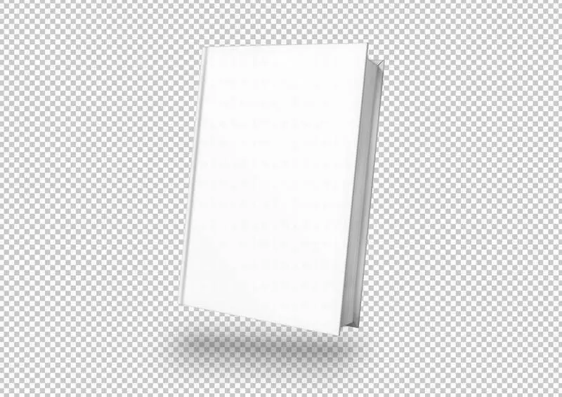 Isolated White Book Cover